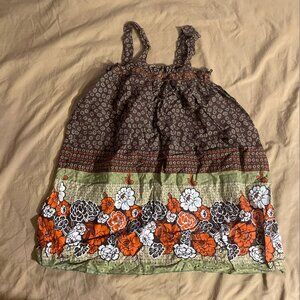 Cotton hawaiian style sleeveless mini dress/ top